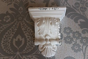 X2 Small Vintage Scroll Leaf  Plaster Corbels 149mm x 123mm x 47mm